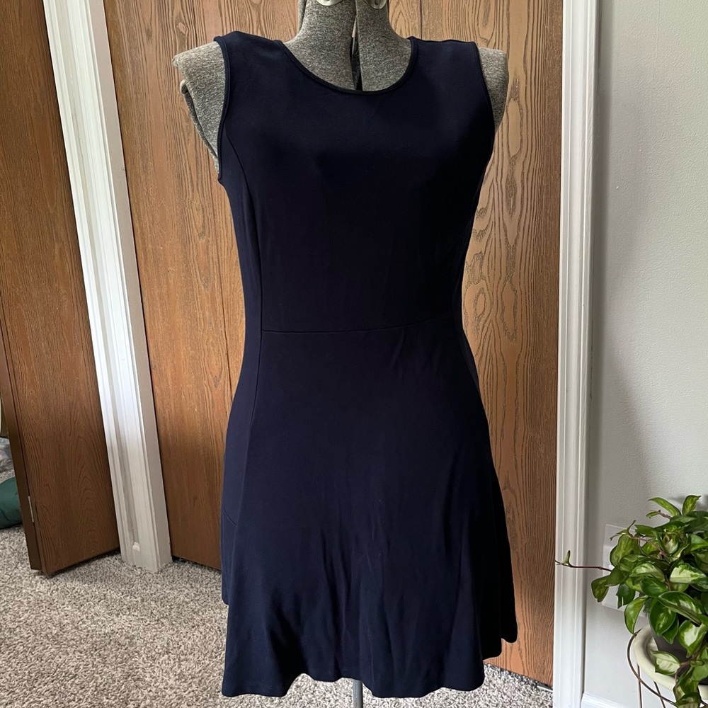 Navy Blue Sleeveless Summer Dress